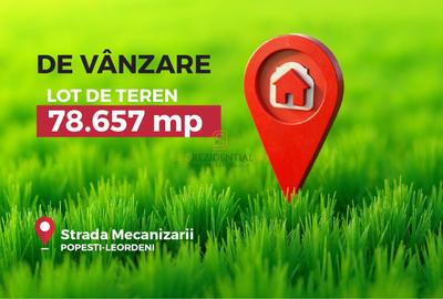 Teren extravilan 78.657 mp, deschidere de 480 ml, Popesti-Leordeni, If - 1