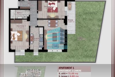 3 camere cu Gradina 61 Mp,Imobil Stil Boutique, Titan -Pallady - 1