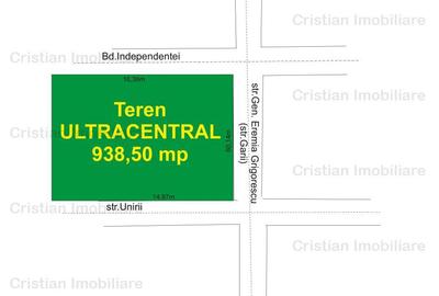 Teren intravilan de 938 mp, în Central