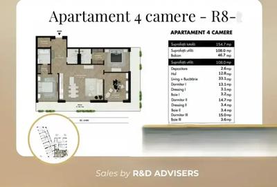 Unirii 4 camere premium sut 154,70 mp  | Finisaje top + smart home - 15