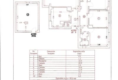 Apartament cu 4 camere decomandat, mobilat în Agigea