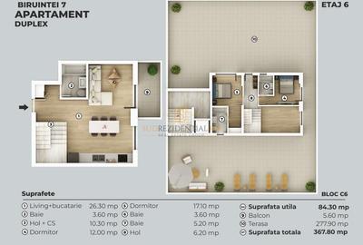 Apartament duplex spectaculos, terasa 277 mp, bloc nou, Popesti Leordeni - 7
