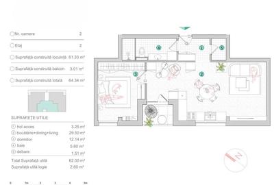 Apartament cu 2 camere, 62 mp utili, situat in zona strazii Oasului! - 15