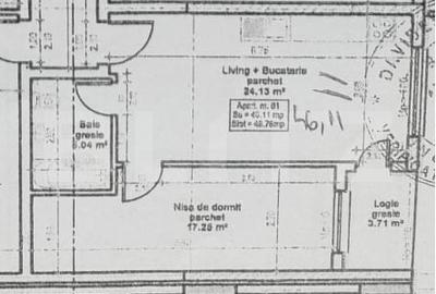 Apartament cu 2 camere semidecomandat în Florești