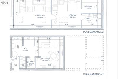 Apartament 3 camere mansarda pe 2 niveluri zona Coresi - 11
