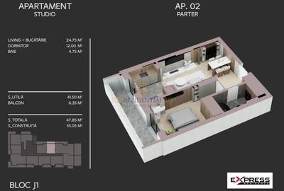 Apartament modern cu 2 camere, Express Residence Metalurgiei Park - 7