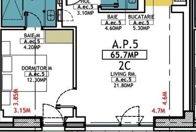 Stațiunea Mamaia - Vânzare apartament cu 2 camere, 2 bai, la 2 pasi de mare. - 14
