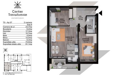 TRANSILVANIA RESIDENCE- CARTIER TRANSILVANIA, APARTAMENT 2 CAMERE - 13