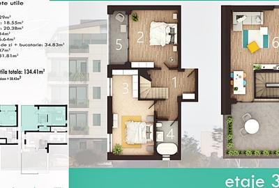 Posibilitate Rate Dezvoltator! 3 camere tip Duplex, 95mp  + 34mp Terasa! - 2
