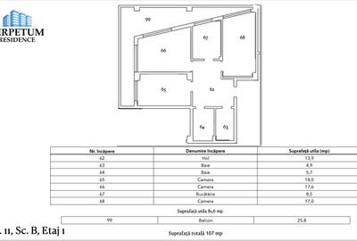 Tomis Nord - Vanzare apartament decomandat cu 3 camere, bloc nou. - 10