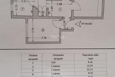 Apartament 3 camere, 2 bai, bucatarie - 1