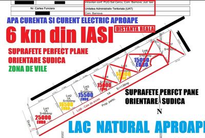 Bucium, 630 mp , 15000 euro,NUMAI 6 km din Iași, ZONĂ SUPERBĂ!!! - 1