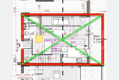 Ap 2 cam 58mp, tip Penthouse pe 2 niveluri, 2 Terase 16mp. - 3
