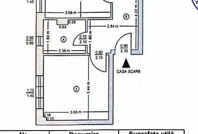 Apartament decomandat, 2 camere, 1 mai, Et 1 - 12
