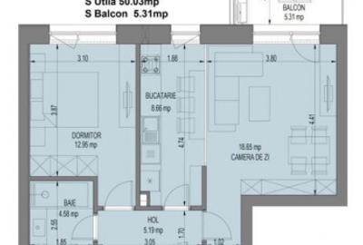 Apartament 2 Camere de vanzare | Nusco City Faza 2 | cesiune contract - 8