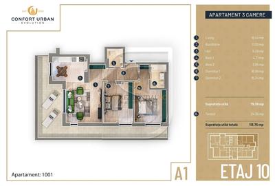 Rahova - Apartament 3 camere, terasa 34 mp, imobil precertificat Green - 9