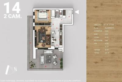 2 Camere NZEB Terasa 40 mp Pallady Metrou N. TecluPanouri Fotovoltaice - 4