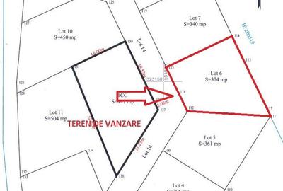Teren Construcții intravilan de 374 mp, în Theodor Pallady