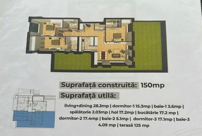 Apartament cu 4 camere decomandat în Est