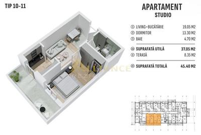 Metrou berceni Studio cu parcare subterana - 9