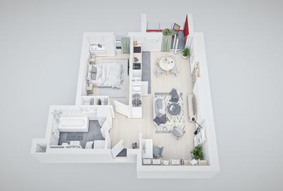 Apartament 2 camere, etaj intermediar - 2