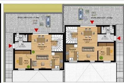 Duplex semifinisat 4 camere, 2 garaje,161 mp,teren liber 280 mp, Tauti - 4