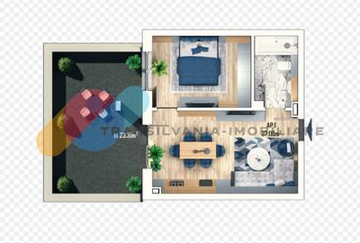 Apartament cu 2 camere semidecomandat în Apahida