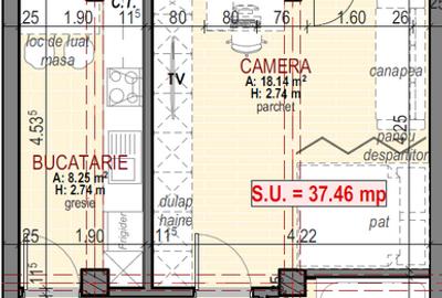 Apartament de 1 camere, se preda finisat, cu CF in februarie  !