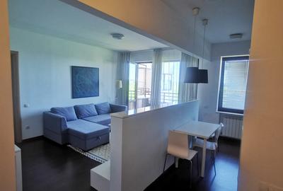 Apartament cu 2 camere semidecomandat, mobilat în Băneasa