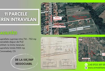 Parcele de teren intravilan pe str.Godeanu in Caransebes