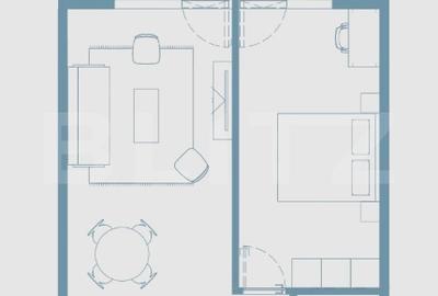 Comision 0! Ray by Hexagon - 2 camere, 55 mp, terasa 14 mp - 2