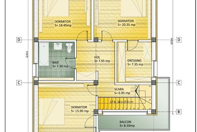 Vila deosebita cu 4 camere,2 bai,curte 800 mp,toate utilitatile racordate - 4