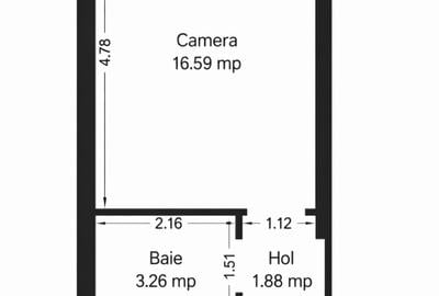 PROPRIETAR – Garsonieră 22 mp – Calea Buziașului – 33.000 € - 1