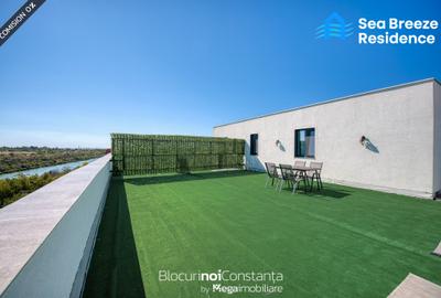 Penthouse cu 2 camere, mobilat în Mamaia-Sat