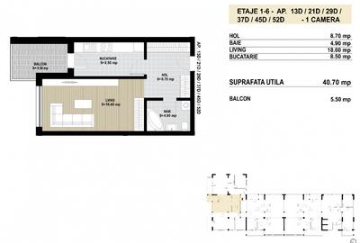 Garsonieră decomandată în Berceni