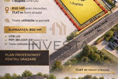 Teren Construcții intravilan de 850 mp, în Europa