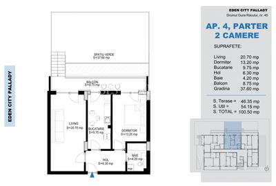 Apartament cu 2 camere decomandat în Theodor Pallady