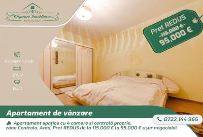 Apartament spațios cu 4 camere și centrală proprie, zona Centrala, Arad - 1