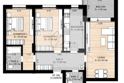 3 camere Pipera Rond OMV I 91 mp I Pret 237000 TVA Inclus I COMISION 0 - 3