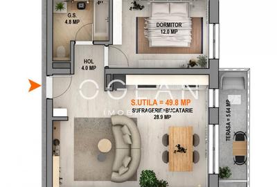 Apartament 2 cam nou, bloc cu lift,  Calea Surii Mici  0% comision - 9