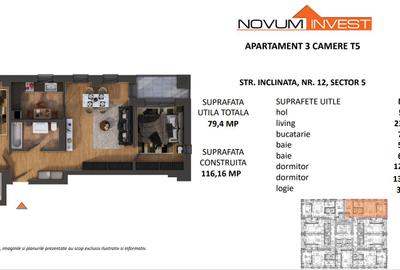 3 camere Novum Viilor Finisaje Premium Incalzire Pardoseala - 9