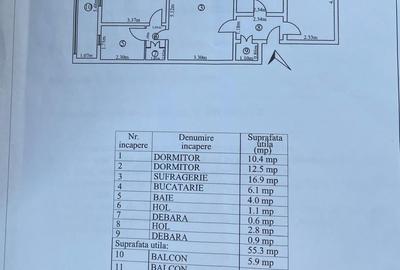 Apartament 3 camere Micro 16, etaj 2/4, 67 mp, 2 balcoane - 12