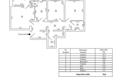 Apartament cu 3 camere in zona Micro 13 - 1