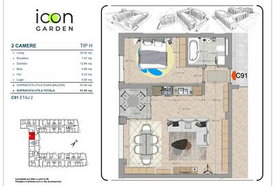 2 camere, ansamblu nou, finalizat. Programează o vizionare! - 6