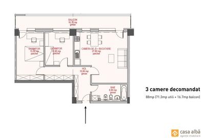 Copou - Mihail Sadoveanu, 3 camere decomandat, modern - 10