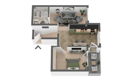 Apartament cu 2 camere semidecomandat în Apahida