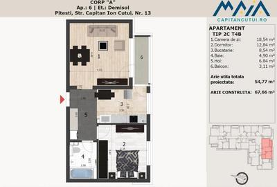 Apartament 2 Camere, Finisaje Premium, Pitesti, Langa Padure, Central - 2
