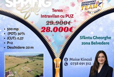 Teren Construcții intravilan de 500 mp, în Nord-Est