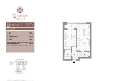 Apartament cu 2 camere decomandat în Ferdinand