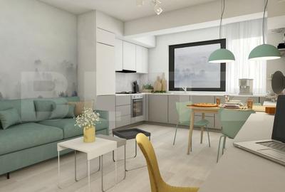 Apartament 2 camere, living cu bucătărie open space, balcon – 50 mp utili - 1